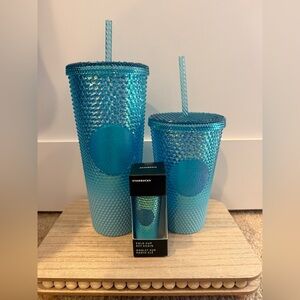Starbucks Aqua Blue Tumbler Duo
